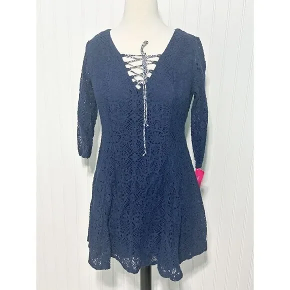 lace button-front midi dress Lace Button Front Midi Dress